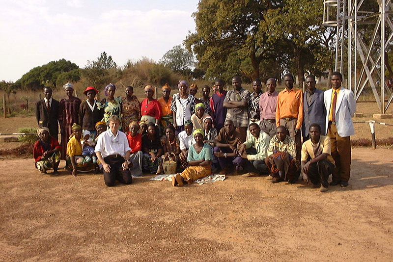 GeoSentinel Foundation Board Member Dr. David Hamer at a community research site in Zambia